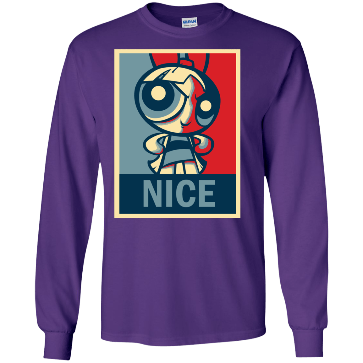 T-Shirts Purple / S Nice Powerpuff Men's Long Sleeve T-Shirt