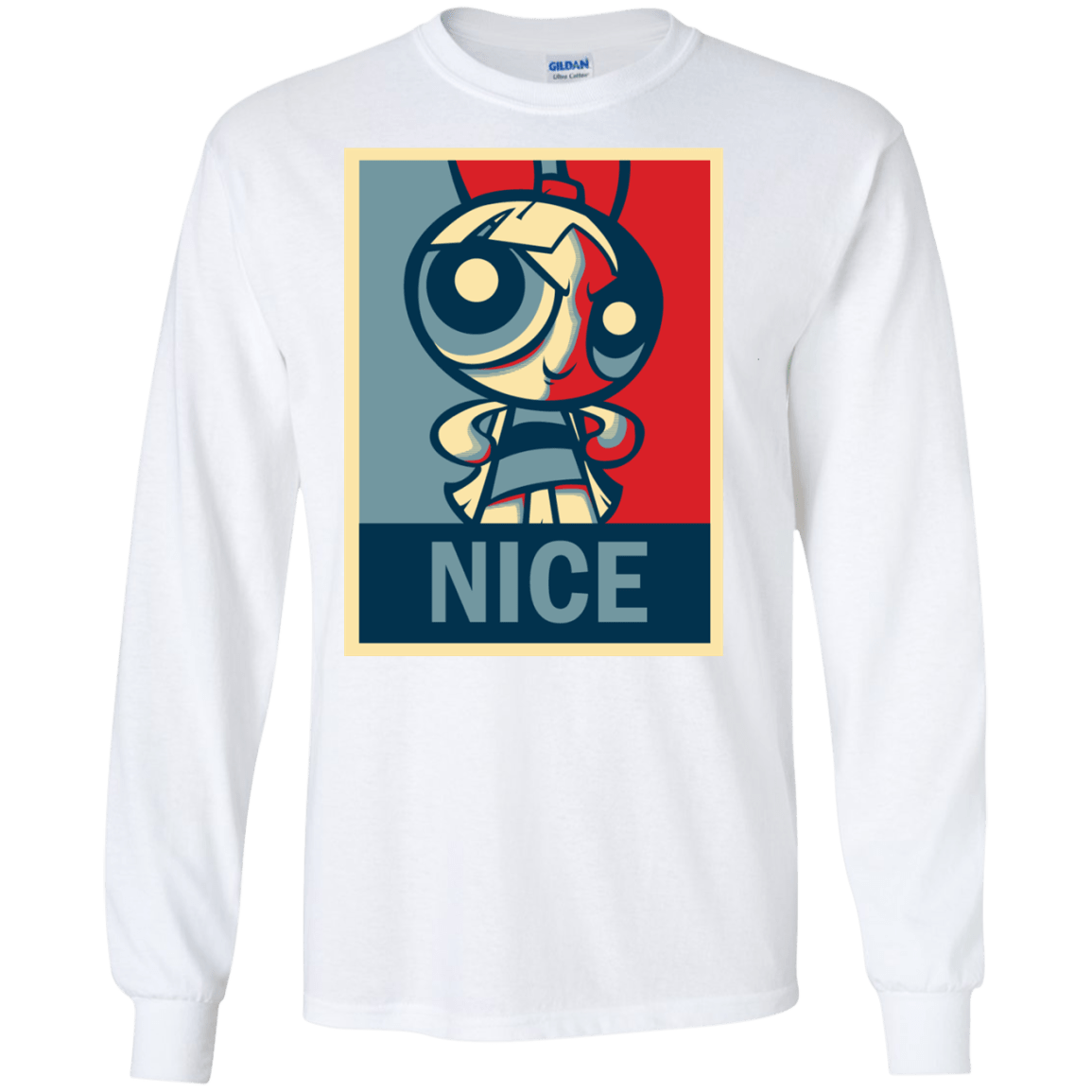 T-Shirts White / S Nice Powerpuff Men's Long Sleeve T-Shirt