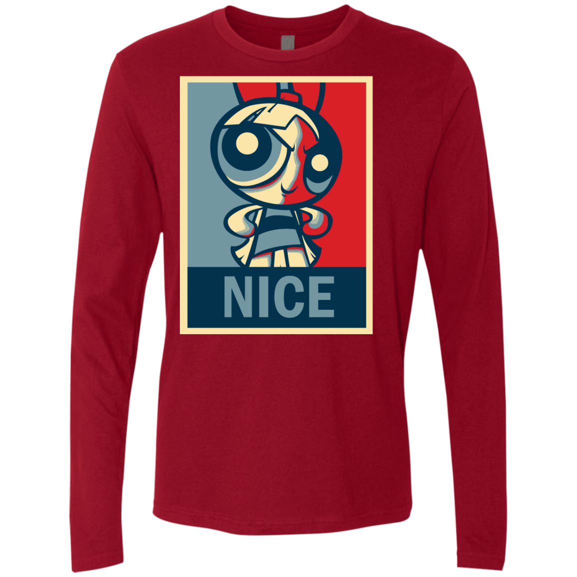 T-Shirts Cardinal / S Nice Powerpuff Men's Premium Long Sleeve