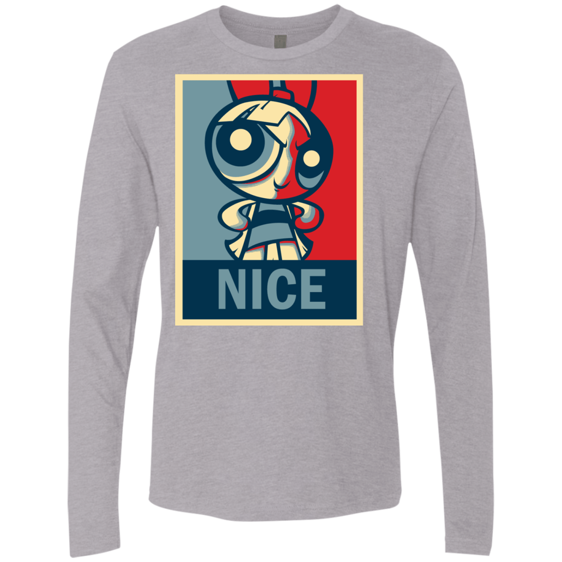 T-Shirts Heather Grey / S Nice Powerpuff Men's Premium Long Sleeve