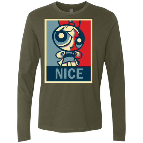 T-Shirts Military Green / S Nice Powerpuff Men's Premium Long Sleeve