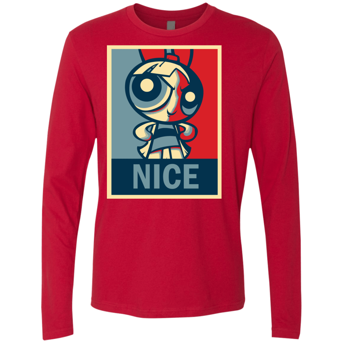 T-Shirts Red / S Nice Powerpuff Men's Premium Long Sleeve
