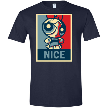 T-Shirts Navy / X-Small Nice Powerpuff Men's Semi-Fitted Softstyle