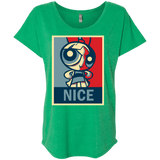 T-Shirts Envy / X-Small Nice Powerpuff Triblend Dolman Sleeve