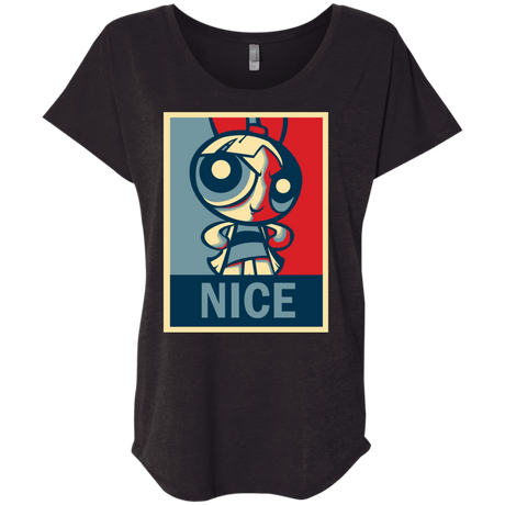 T-Shirts Vintage Black / X-Small Nice Powerpuff Triblend Dolman Sleeve