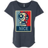 T-Shirts Vintage Navy / X-Small Nice Powerpuff Triblend Dolman Sleeve