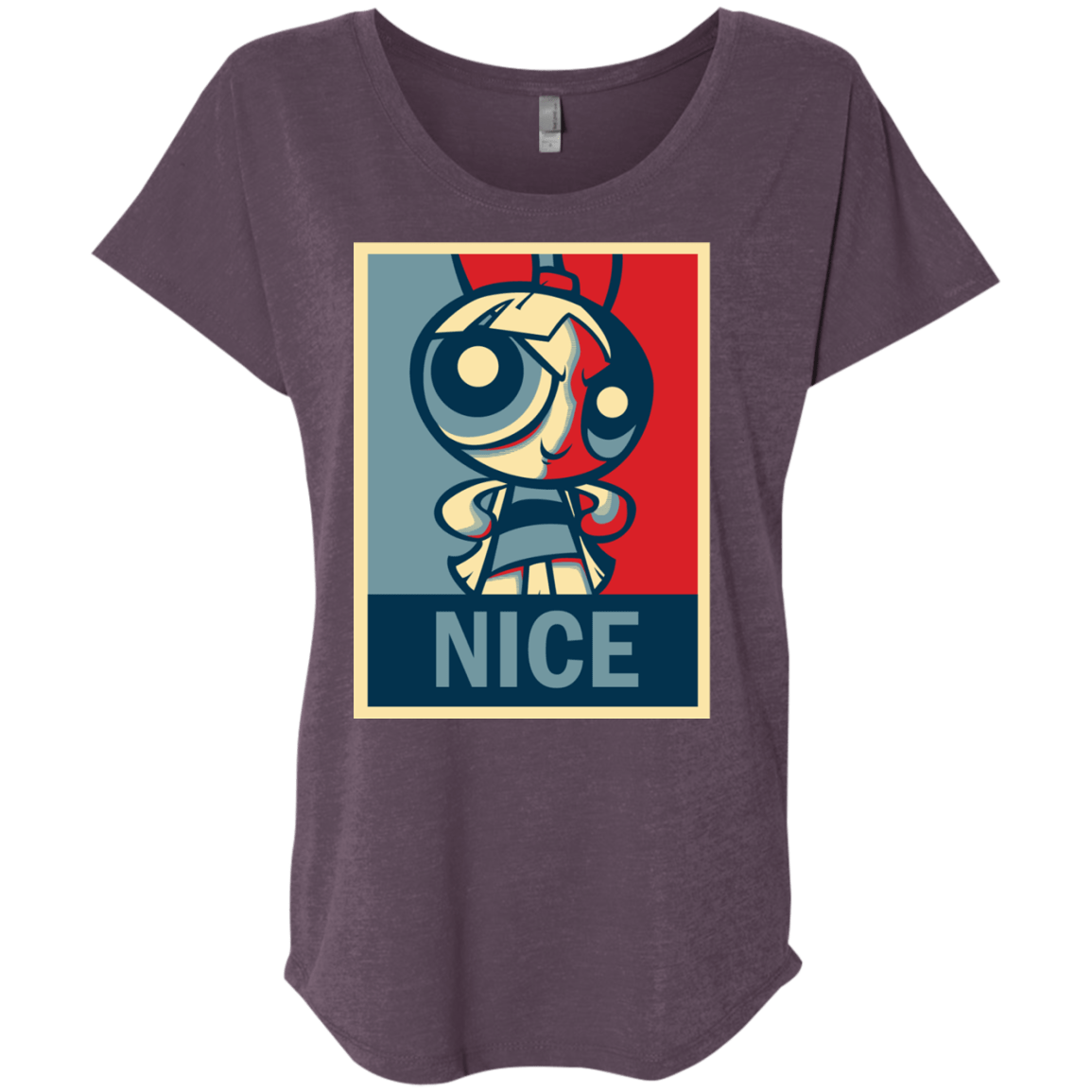 T-Shirts Vintage Purple / X-Small Nice Powerpuff Triblend Dolman Sleeve