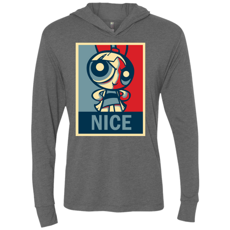 T-Shirts Premium Heather / X-Small Nice Powerpuff Triblend Long Sleeve Hoodie Tee