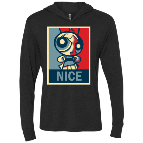 T-Shirts Vintage Black / X-Small Nice Powerpuff Triblend Long Sleeve Hoodie Tee