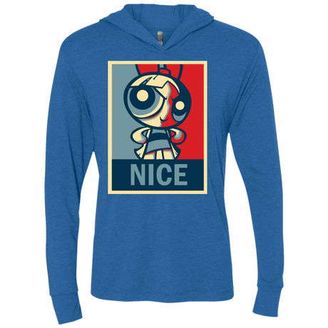 T-Shirts Vintage Royal / X-Small Nice Powerpuff Triblend Long Sleeve Hoodie Tee