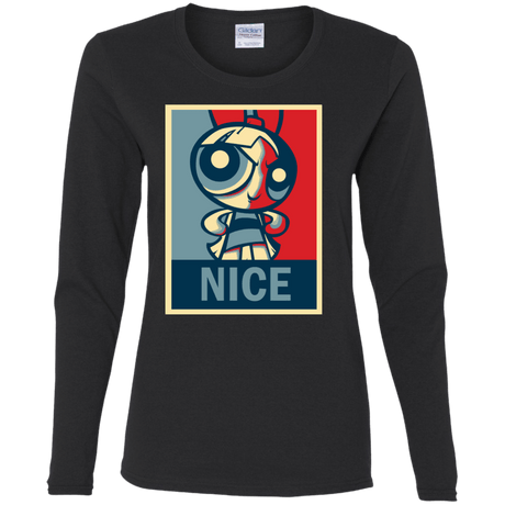 T-Shirts Black / S Nice Powerpuff Women's Long Sleeve T-Shirt