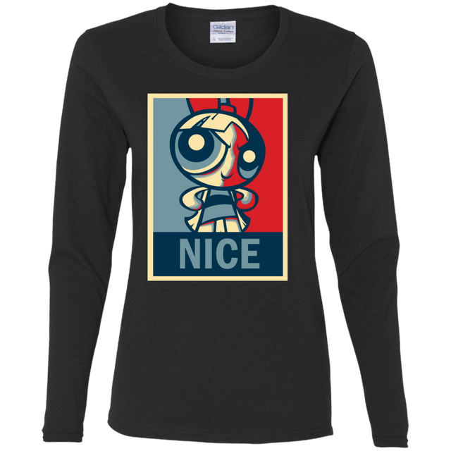 T-Shirts Black / S Nice Powerpuff Women's Long Sleeve T-Shirt