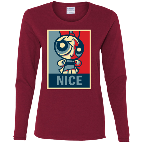 T-Shirts Cardinal / S Nice Powerpuff Women's Long Sleeve T-Shirt