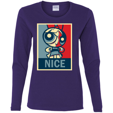 T-Shirts Purple / S Nice Powerpuff Women's Long Sleeve T-Shirt