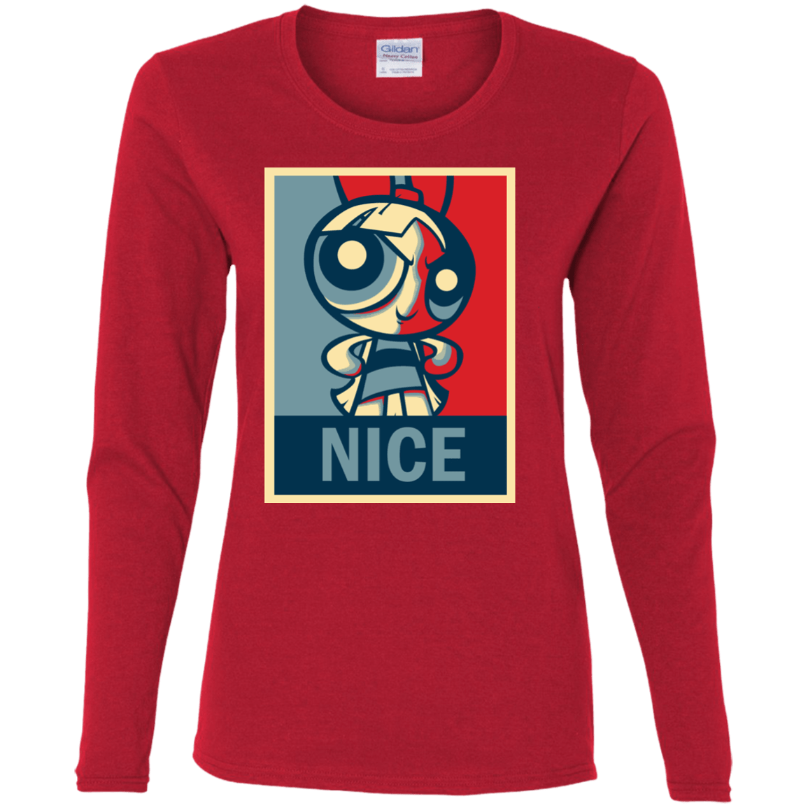 T-Shirts Red / S Nice Powerpuff Women's Long Sleeve T-Shirt