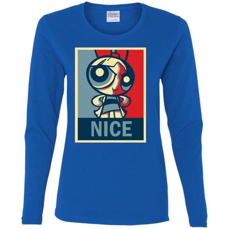 T-Shirts Royal / S Nice Powerpuff Women's Long Sleeve T-Shirt