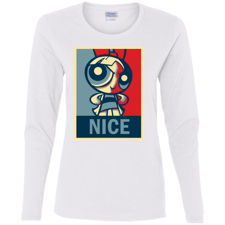 T-Shirts White / S Nice Powerpuff Women's Long Sleeve T-Shirt