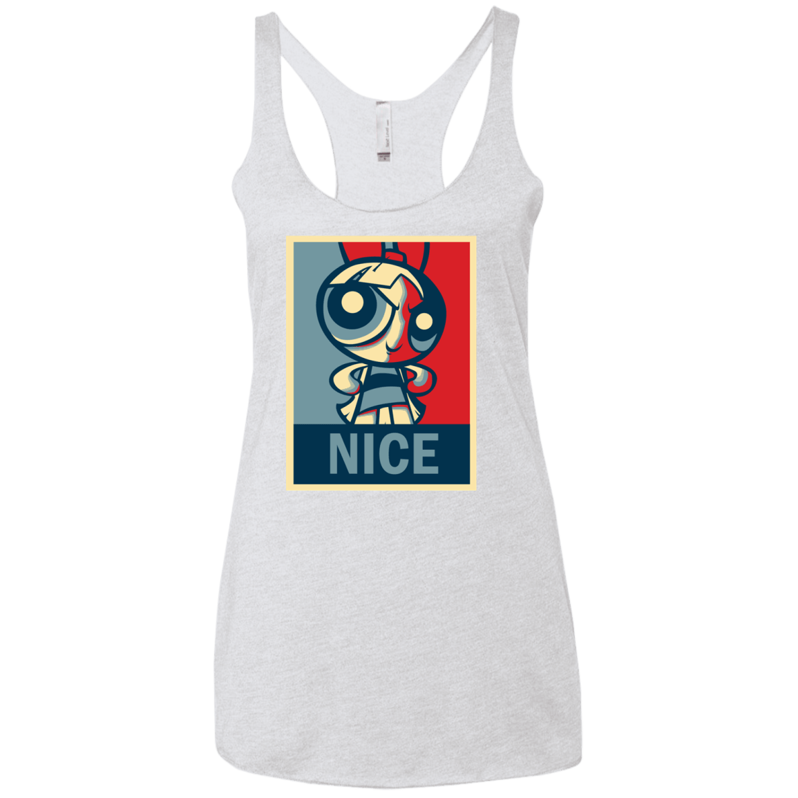 T-Shirts Heather White / X-Small Nice Powerpuff Women's Triblend Racerback Tank