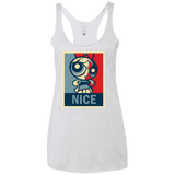 T-Shirts Heather White / X-Small Nice Powerpuff Women's Triblend Racerback Tank