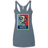 T-Shirts Indigo / X-Small Nice Powerpuff Women's Triblend Racerback Tank