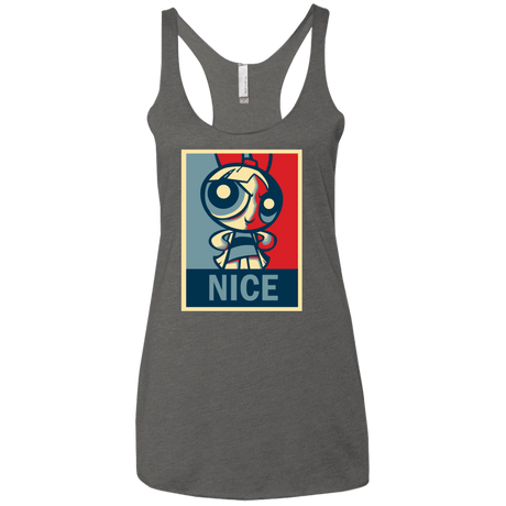 T-Shirts Premium Heather / X-Small Nice Powerpuff Women's Triblend Racerback Tank
