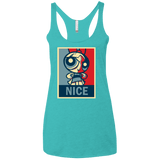 T-Shirts Tahiti Blue / X-Small Nice Powerpuff Women's Triblend Racerback Tank