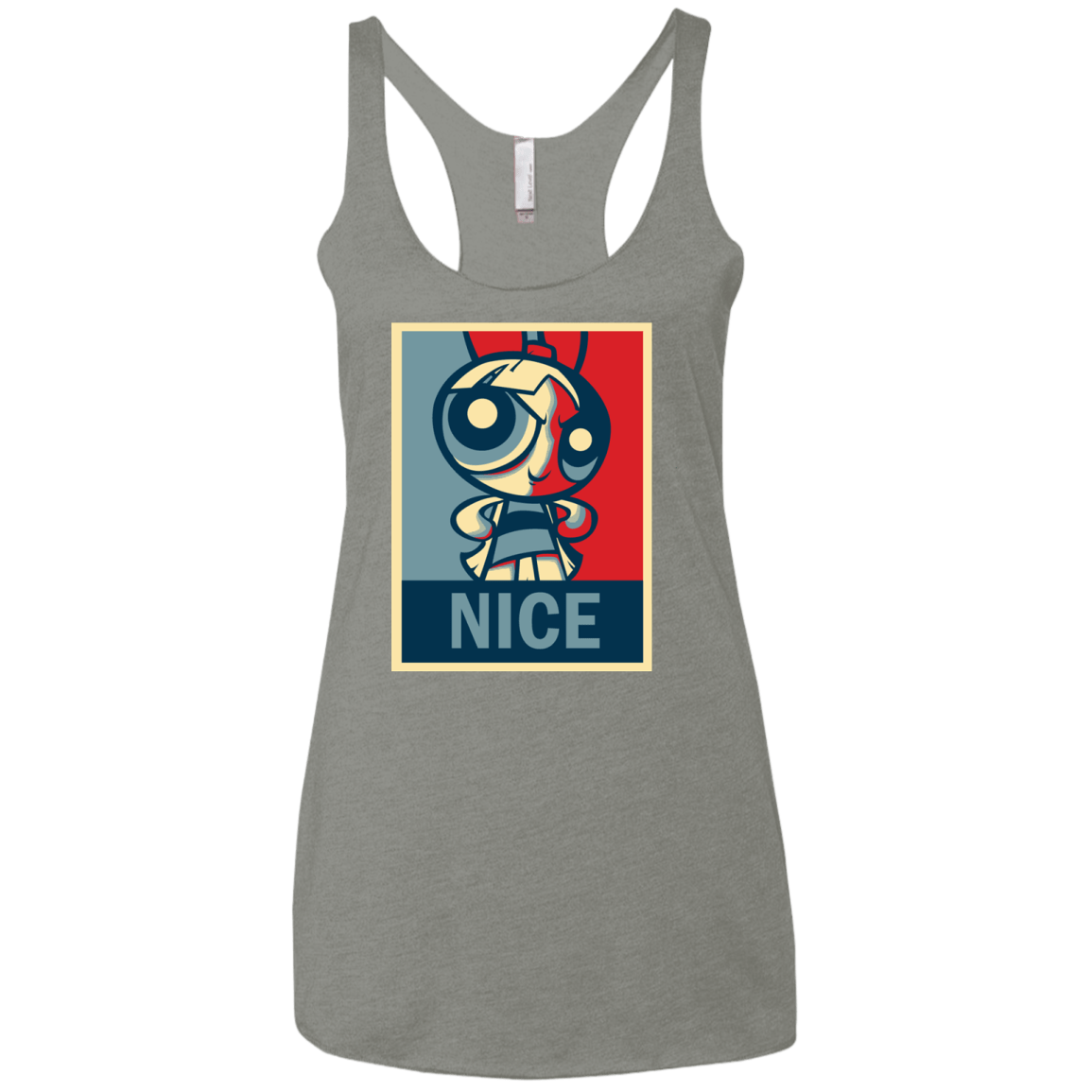 T-Shirts Venetian Grey / X-Small Nice Powerpuff Women's Triblend Racerback Tank