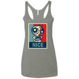 T-Shirts Venetian Grey / X-Small Nice Powerpuff Women's Triblend Racerback Tank