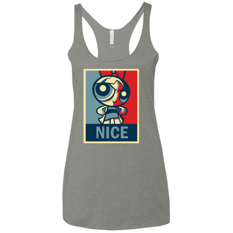 T-Shirts Venetian Grey / X-Small Nice Powerpuff Women's Triblend Racerback Tank