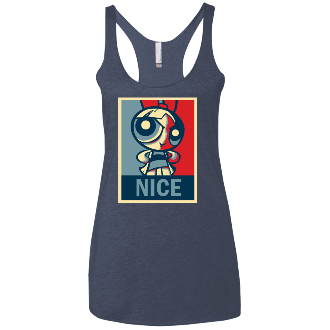 T-Shirts Vintage Navy / X-Small Nice Powerpuff Women's Triblend Racerback Tank