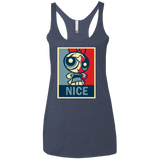 T-Shirts Vintage Navy / X-Small Nice Powerpuff Women's Triblend Racerback Tank