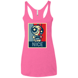 T-Shirts Vintage Pink / X-Small Nice Powerpuff Women's Triblend Racerback Tank