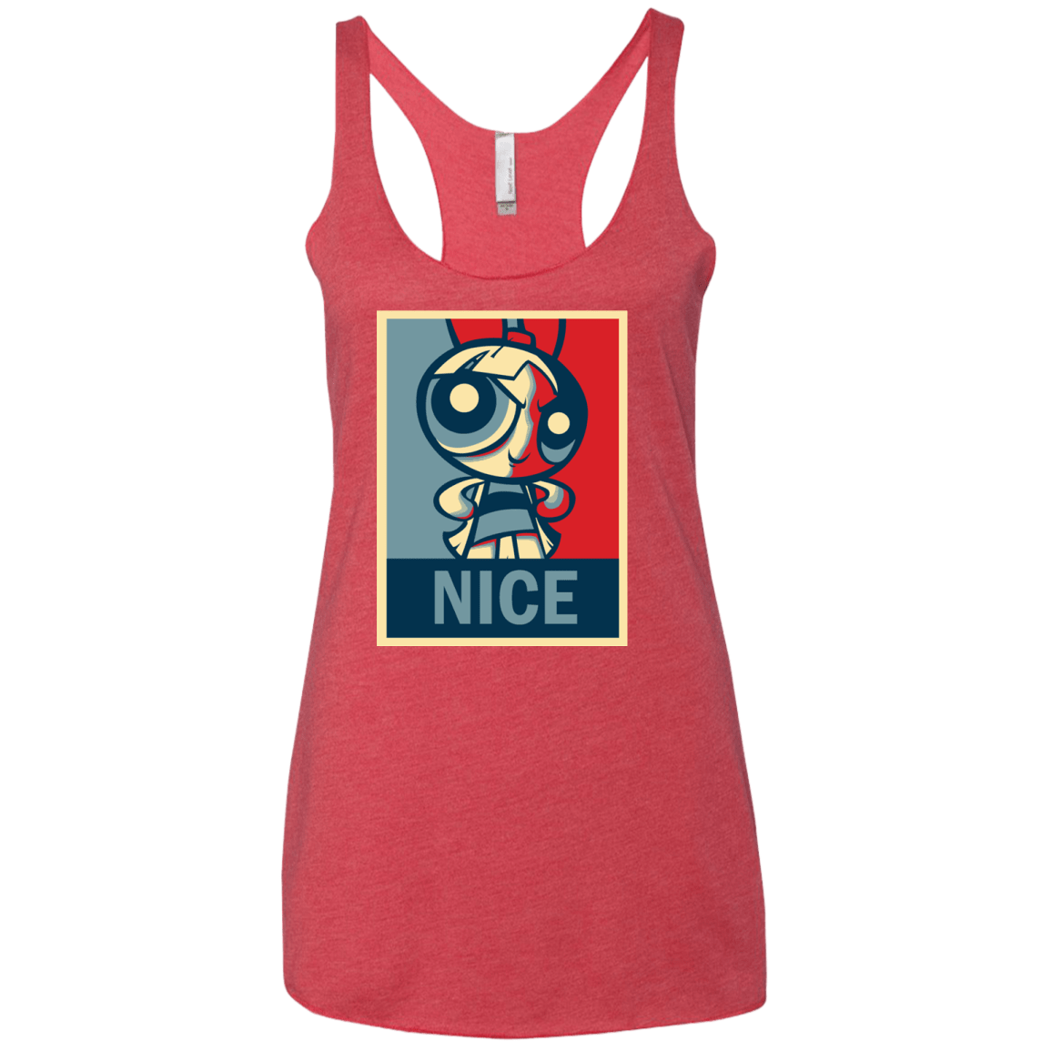 T-Shirts Vintage Red / X-Small Nice Powerpuff Women's Triblend Racerback Tank