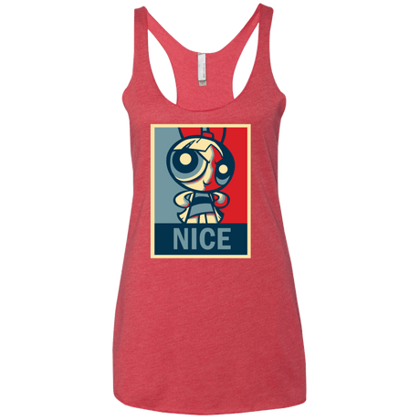 T-Shirts Vintage Red / X-Small Nice Powerpuff Women's Triblend Racerback Tank