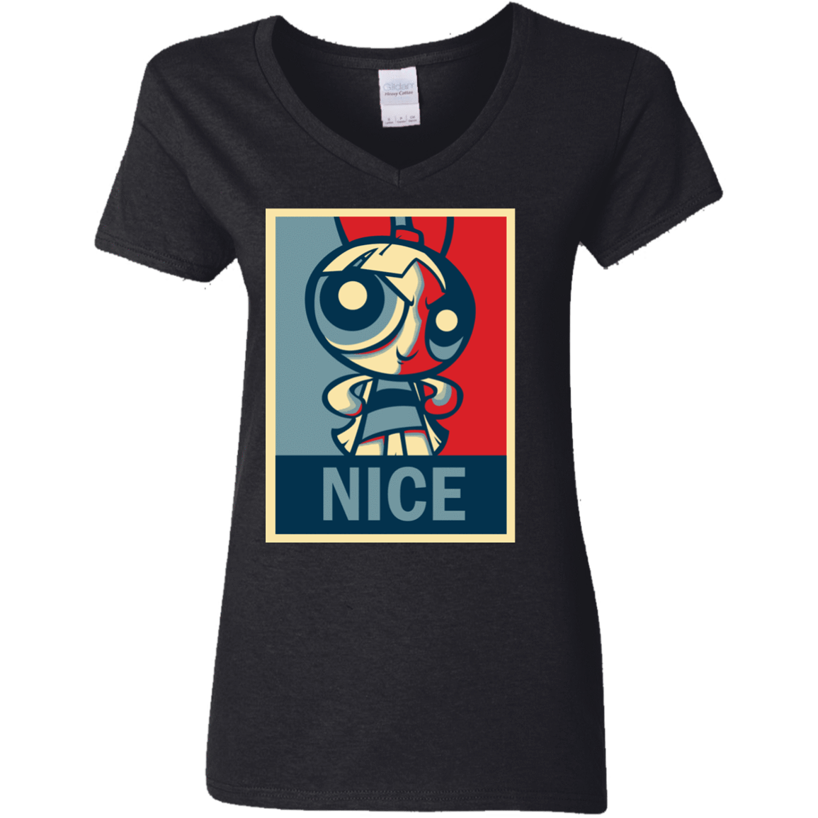 T-Shirts Black / S Nice Powerpuff Women's V-Neck T-Shirt