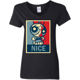 T-Shirts Black / S Nice Powerpuff Women's V-Neck T-Shirt