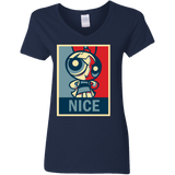 T-Shirts Navy / S Nice Powerpuff Women's V-Neck T-Shirt