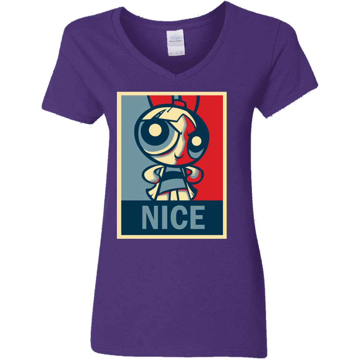 T-Shirts Purple / S Nice Powerpuff Women's V-Neck T-Shirt