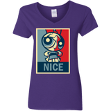 T-Shirts Purple / S Nice Powerpuff Women's V-Neck T-Shirt