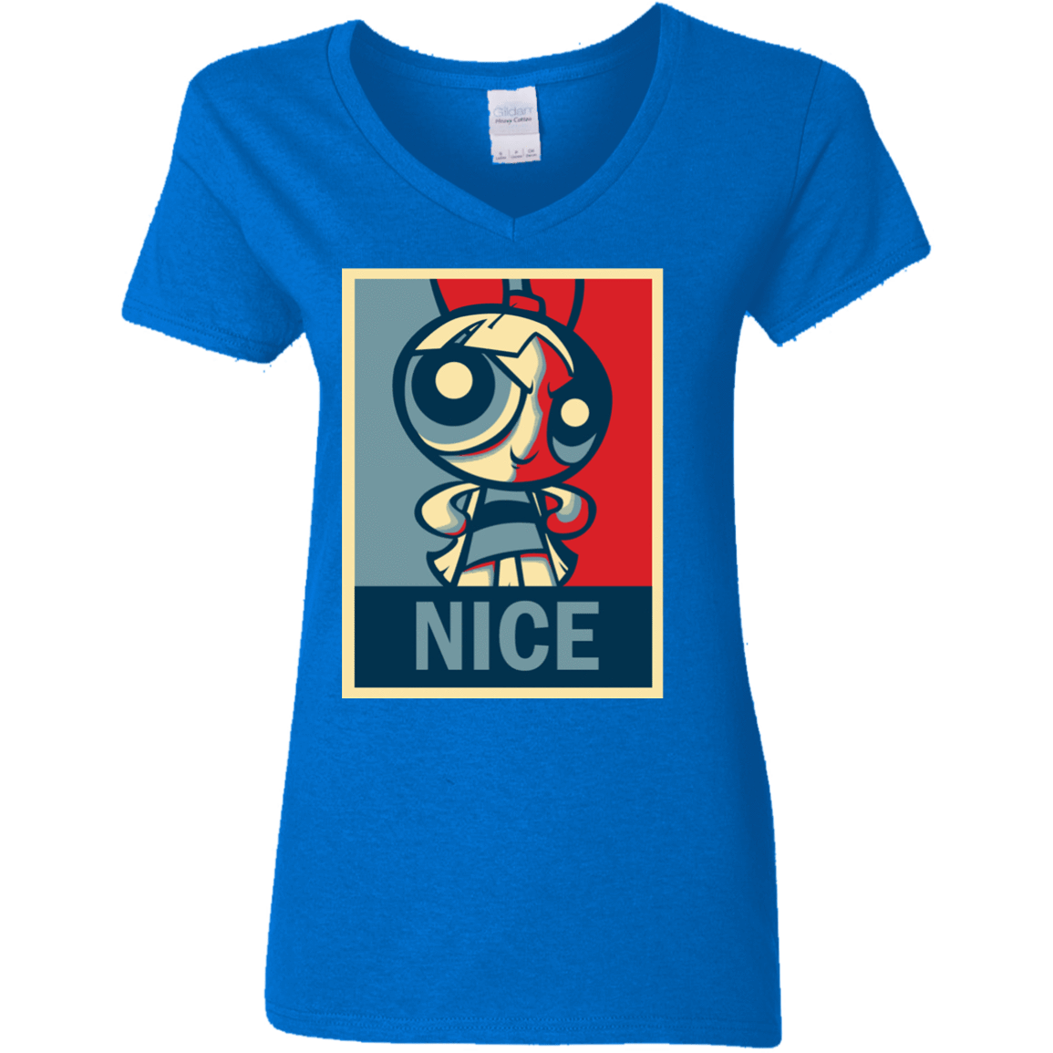 T-Shirts Royal / S Nice Powerpuff Women's V-Neck T-Shirt