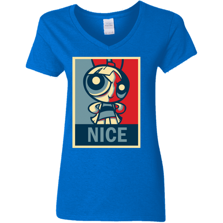 T-Shirts Royal / S Nice Powerpuff Women's V-Neck T-Shirt