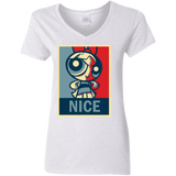 T-Shirts White / S Nice Powerpuff Women's V-Neck T-Shirt