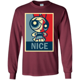 T-Shirts Maroon / YS Nice Powerpuff Youth Long Sleeve T-Shirt