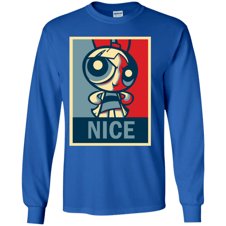 T-Shirts Royal / YS Nice Powerpuff Youth Long Sleeve T-Shirt