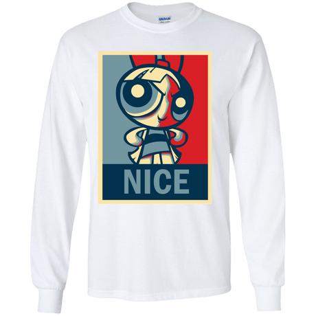 T-Shirts White / YS Nice Powerpuff Youth Long Sleeve T-Shirt