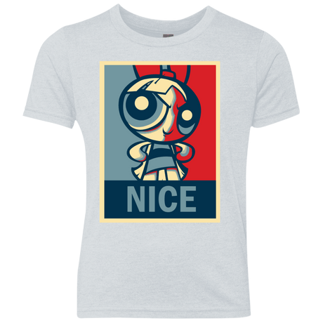 T-Shirts Heather White / YXS Nice Powerpuff Youth Triblend T-Shirt