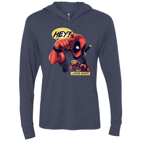 T-Shirts Vintage Navy / X-Small Nice Shirt Triblend Long Sleeve Hoodie Tee