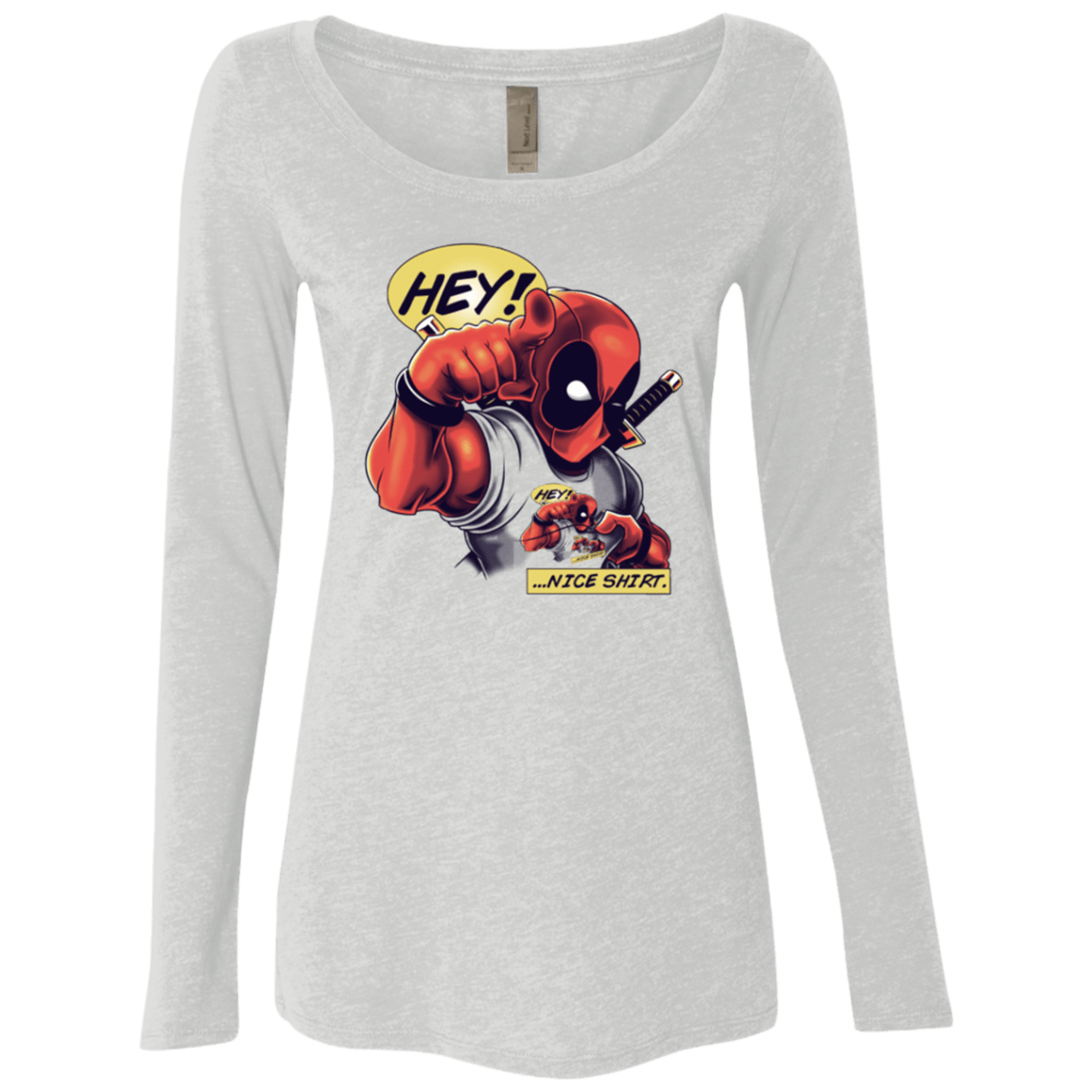 T-Shirts Heather White / Small Nice Shirt Women's Triblend Long Sleeve Shirt