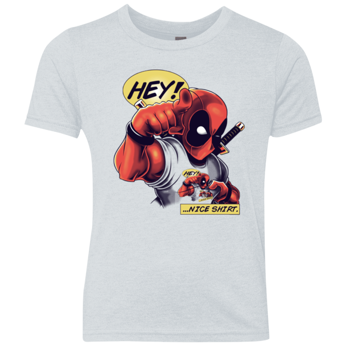 T-Shirts Heather White / YXS Nice Shirt Youth Triblend T-Shirt