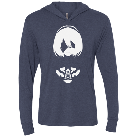 T-Shirts Vintage Navy / X-Small Nier Triblend Long Sleeve Hoodie Tee